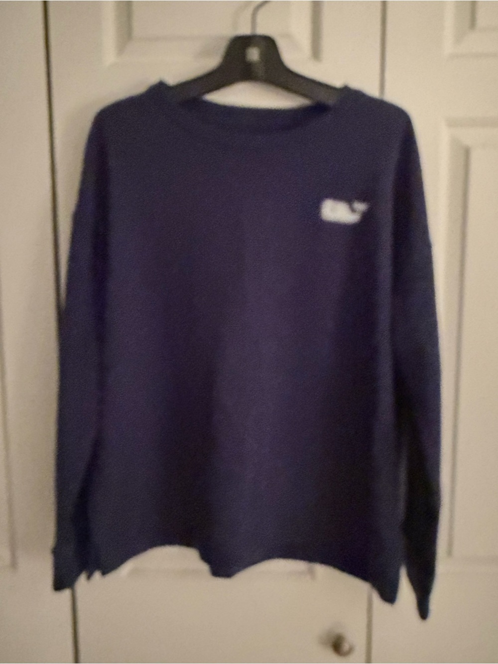 Vineyard Vines women’s Navy Crewneck Sweater with Whale Logo